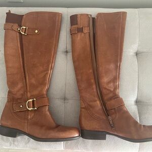 Naturalizer Tan Leather Heeled Boots